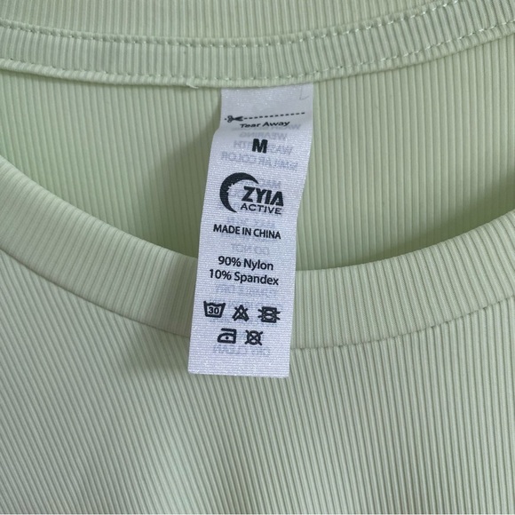 Zyia Active Primo Ribbed Long Sleeve Tee T-Shirt • Pistachio Green • M Medium - Picture 12 of 14
